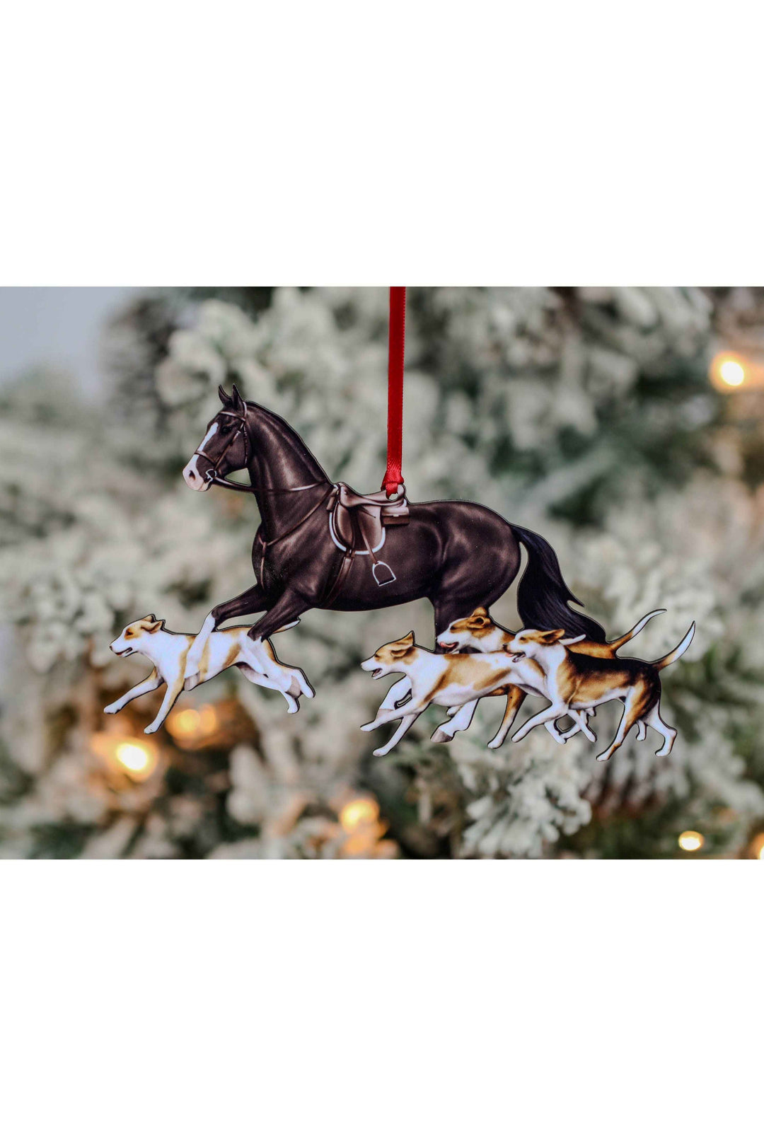 Seal Bay Fox Hunter Horse &amp; Hound Field Hunter Ornament II