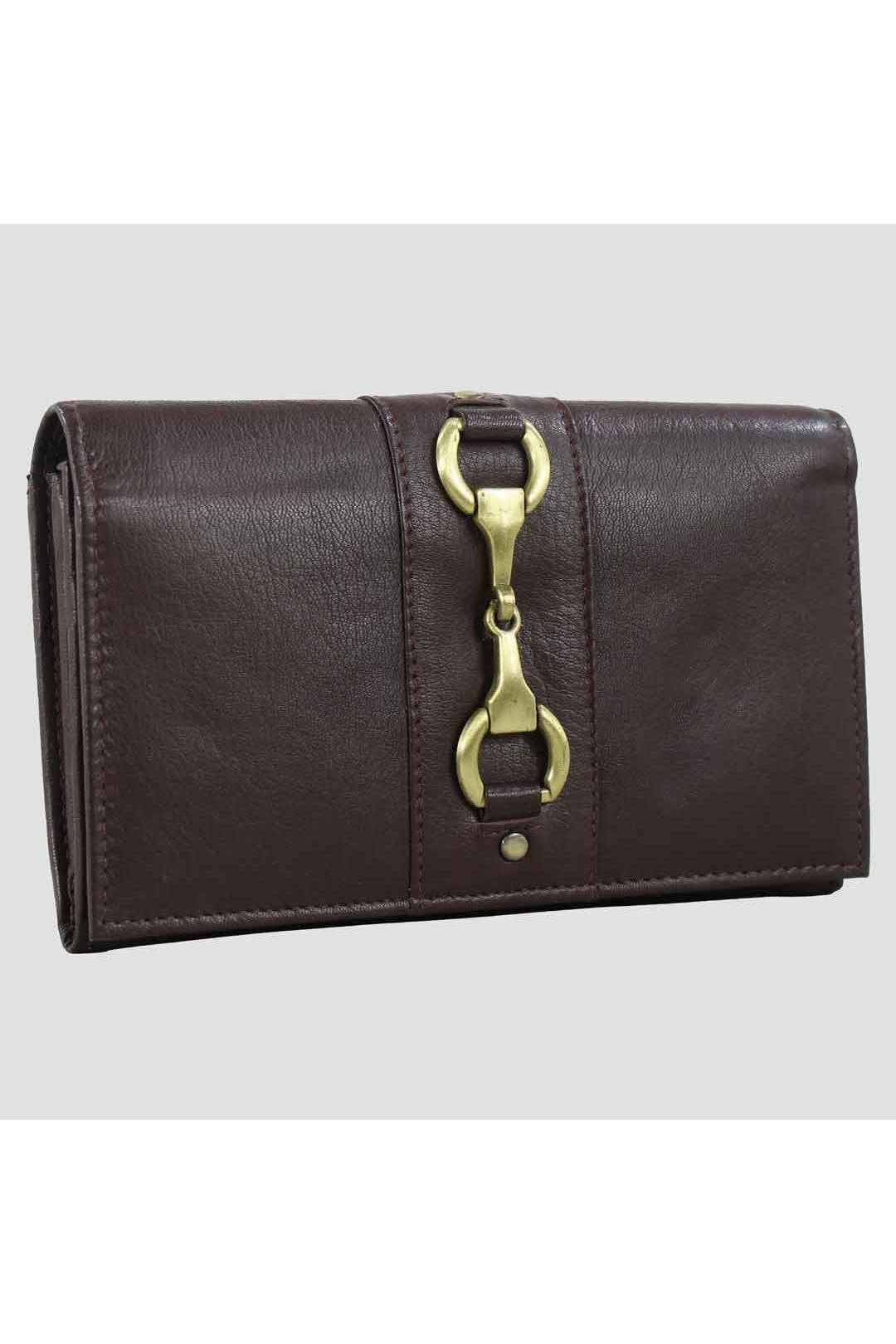 Isla Purse with Snaffle in Brown Leather