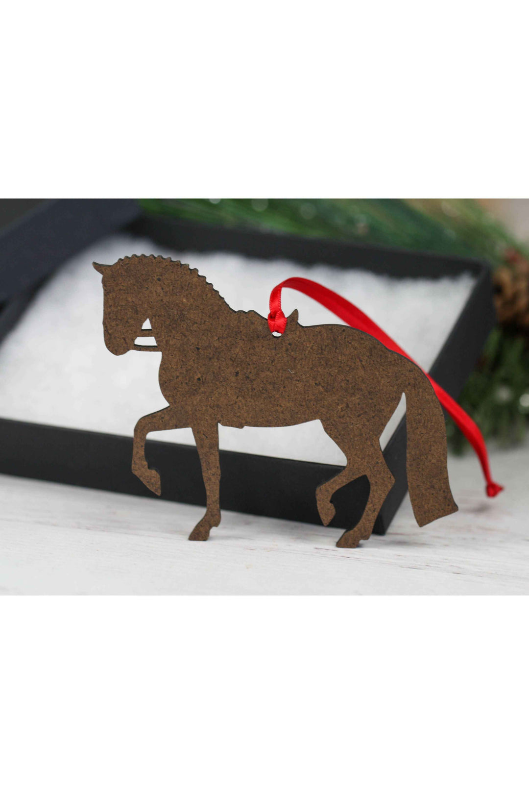 Dressage Horse Ornament - Black Sport Horse