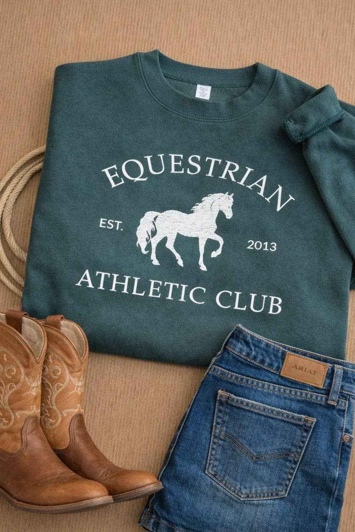 Equestrian Athletic Club Sweatshirt (Green): M