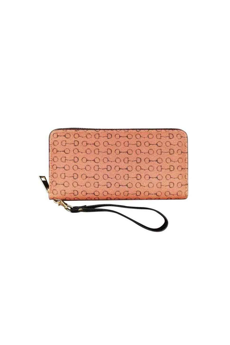 Tan Bits Clutch Wallet