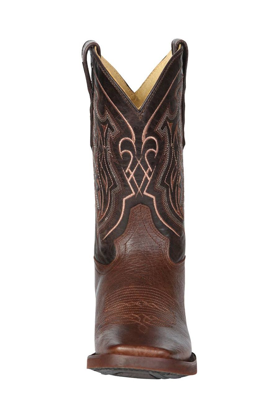 El General Men’s Leather Cowboy Boot - Brown