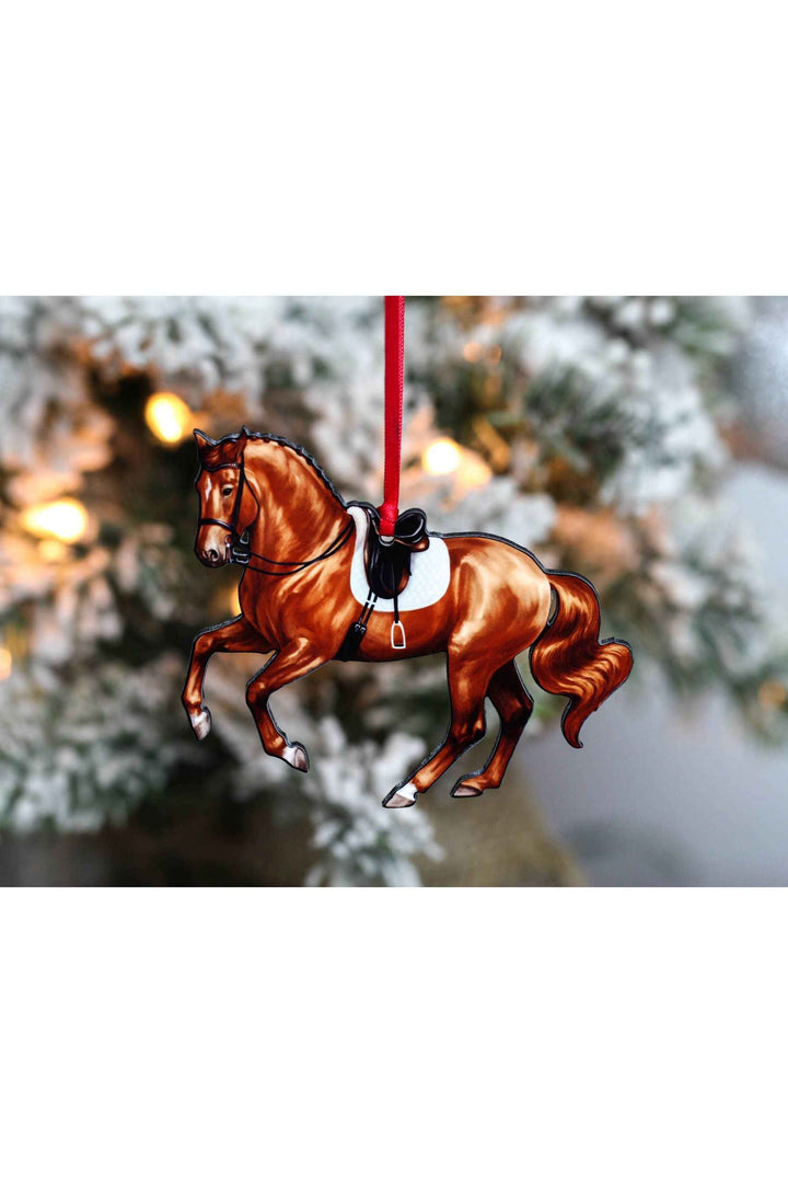 Pirouette Dressage Horse Ornament - Chestnut Sport Horse
