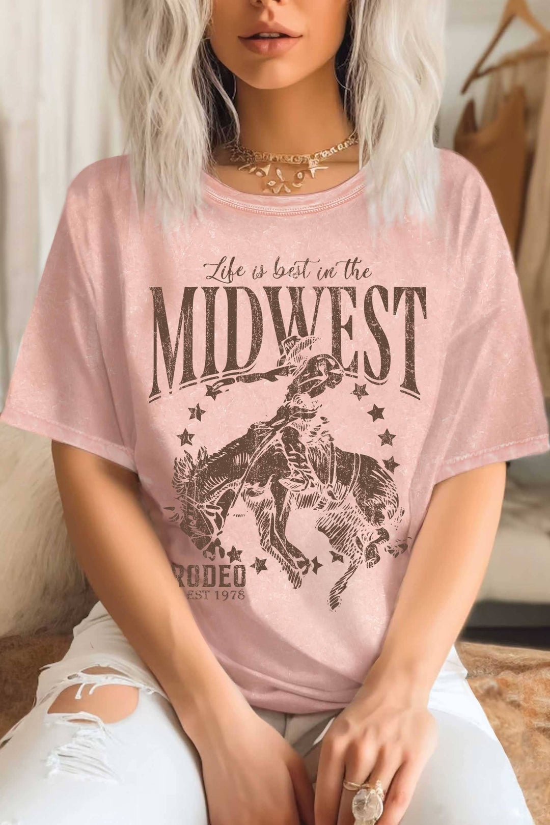 Midwest Rodeo Cowboy Mineral Graphic T-Shirt