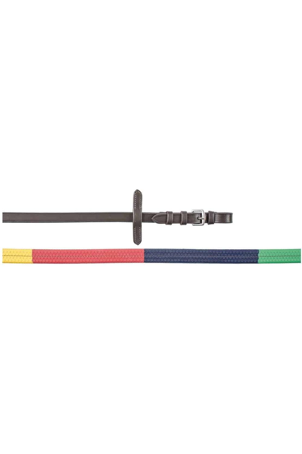 Multi-coloured Pony Rubber Grip Reins - Canterbury Saddlery