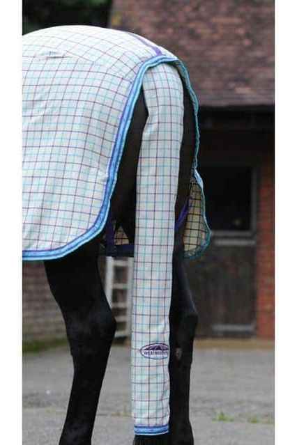 Weatherbeeta Deluxe Trim Cotton Show Tail Bag - Grey Plaid - Canterbury Saddlery