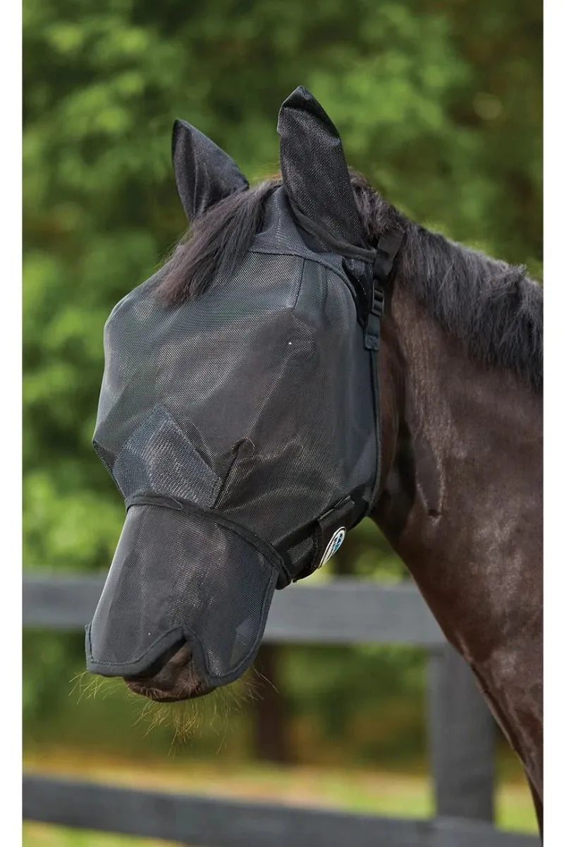 ComFiTec Double Dart Deluxe Fly Mask with Ears and Nose - Canterbury Saddlery