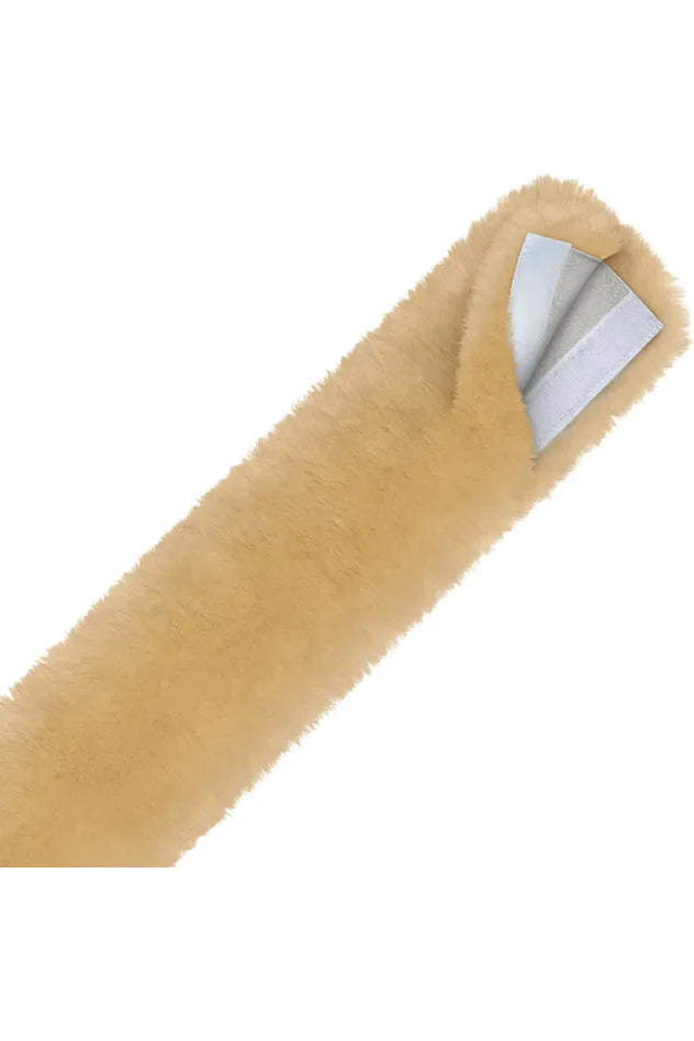 E.A. Mattes Lambskin Breastplate Cover with Velcro - Brown Sheepskin - Canterbury Saddlery